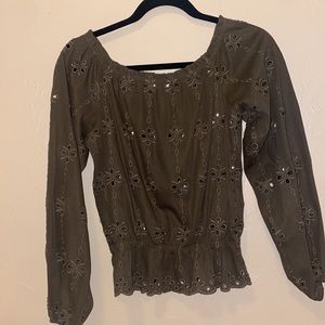 H&M Floral Cut Out Top